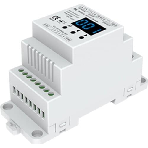 DMX512 to 4CH 0-10V Decoder DL Guideway DMX512 Signal Converter 0-10V LED Dimmer DMX 512 Signal to 0-10V Signal RGB/RGBW Control