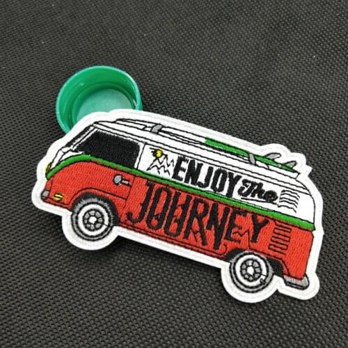 Tourist Enjoy Journey Have A Good Trip Travelling Bus Patch for Jacket Backpack Clothes Sticker Badge