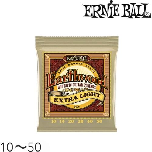 Original Ernie Ball 2006 Acoustic Guitar Strings Earthwood Extra Light 80/20 Bronze Acoustic Set, .010 - .050