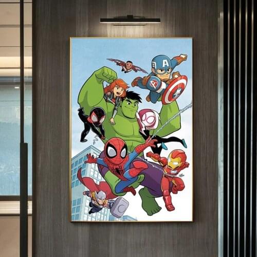 Canvas Painting Hulk Black Prints and Posters Marvel Superhero Adventures Wall Art Pictures for Living Room Decoration Cuadros