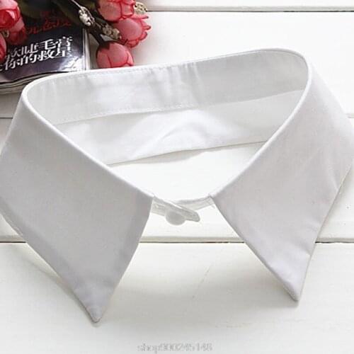 Classic Black/White Shirt Fake Collar Tie Detachable Collar False Collar Lapel Blouse Top Women/Men Clothes N12 20 Dropshipping