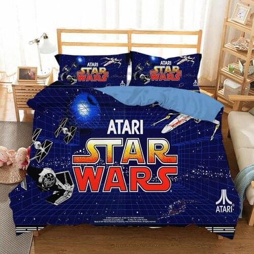 Home Spin Disney 3D Printed Star Wars Pattern Bedding Set Soft Duvet Quilt Cover Pillowcase Deluxe Children Bedroom Decoration