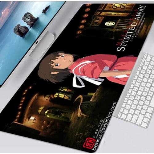 Mousepad Studio Ghibli Spirited Away Totoro Gaming Accessories Mause Pad XXL 90X30 Mouse Pad Gamer Tapis De Souris XL Mausepad