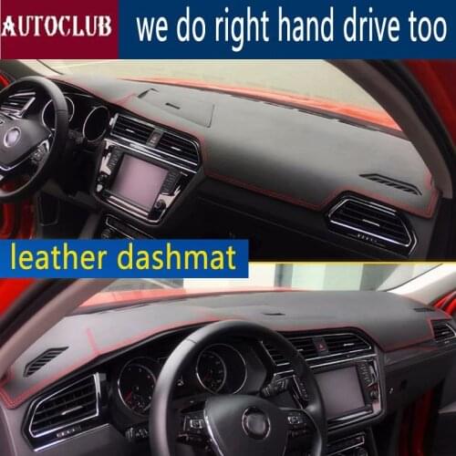 For Vw Volkswagen Tiguan 2016 2017 2018 Leather Dashmat Dashboard Cover Car Pad Dash Mat SunShade Carpet Cover Car Accessories