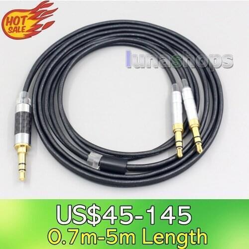 LN007134 2.5 3.5mm 4.4mm XLR Black 99% Pure PCOCC Earphone Cable For Beyerdynamic T1 T5P II AMIRON HOME Denon AH-D600 AH-D7100