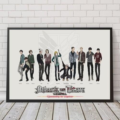 2021 New Janpnese Anime Attack on Titan Canvas Painting Poster Wall Art Bedroom Decor Living Room Decor Canvas Art Pictures