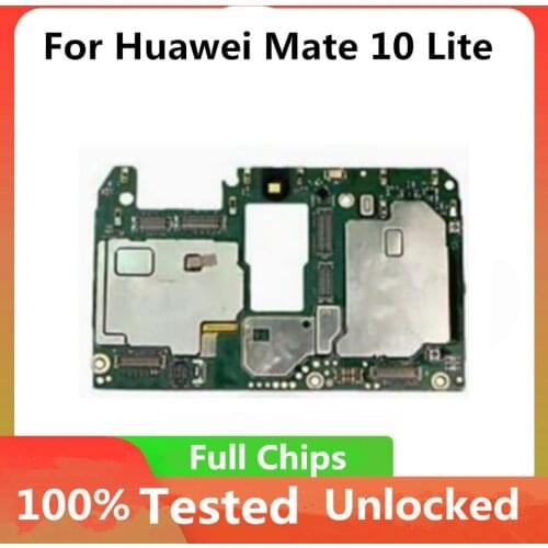 64GB Original Unlocked For HUAWEI Mate 10 Lite Motherboard Full CHips For HUAWEI Mate 10 Lite Logic Board With Android System