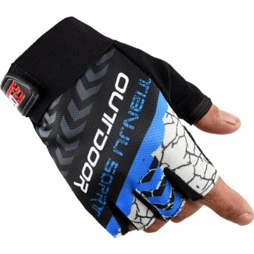 1 Pair Nylon Half Finger Gloves For Men Women Mountain Bike Fishing Fitness Yoga Non-slip Gloves Breathable fingerless fitness