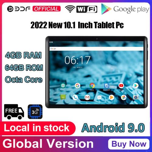 Tablet 10.1 Inch New Android 9.0 Quad Core Tablet Pc with Dual SIM Cards 2GB RAM 32GB Storage Phone Calling Tab Tablets 10 Pulg