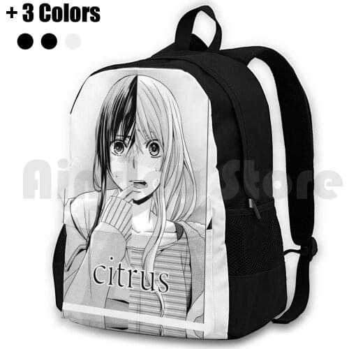 Citrus-Yuzu And Mei Outdoor Hiking Backpack Waterproof Camping Travel Citrus Yuzu Mei Shojo Manga Anime Harumin Love Molonas