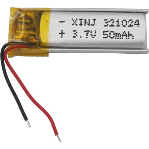 XINJ 3.7V 50mAh Lithium Polymer Battery Li ion li-po cell 321024 For headphones bluetooth glasses Record pen speaker smart watch