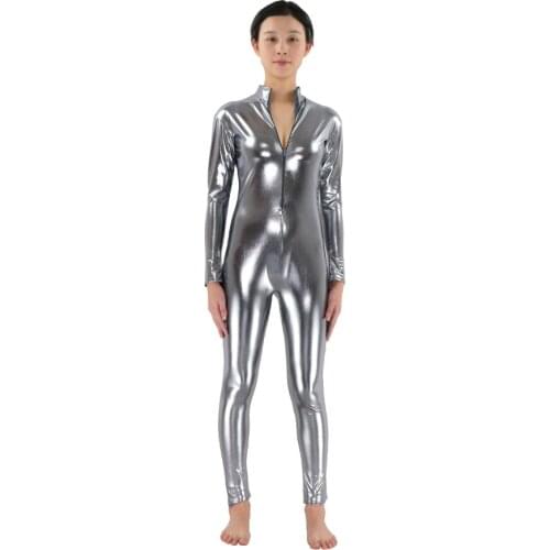 Fullbody Split Lycra Spandex Zentai Suit Catsuit Halloween Cosplay Costume Black And Gray