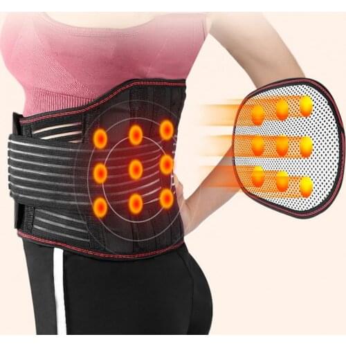 Lumbar Support Belt Vented Non-slip Long Lifespan Self-heating Waist Protector for Unisex