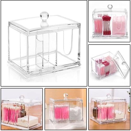 Transparent Cotton Pad Cotton Swabs Storage Holder Box Cosmetic accessories Receive a frame Makeup Organizer Case Makeup Tools