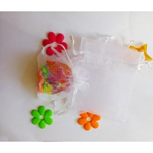 25x35cm 1000pcs/lot Christmas Organza Bags White Drawstring Bag Pouch For Food/jewelry/candy/wedding Gift Bag Small Packing Bag