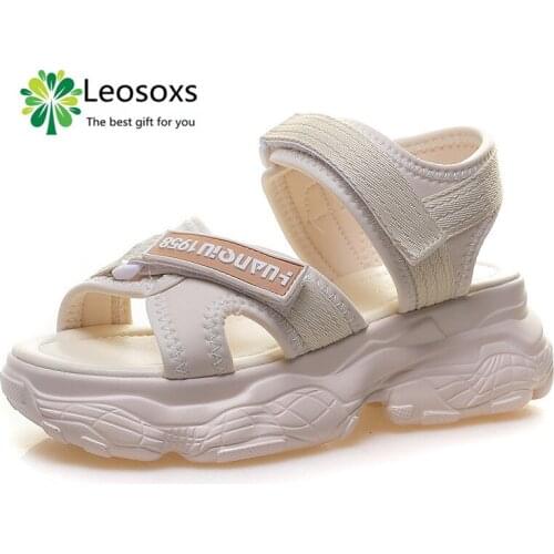 Sandals thick-soled muffin new version fairy wind magic paste sports tide slope heel thick-soled sandals Leosoxs KuaFu shoes