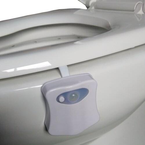 Smart PIR motion sensor Toilet seat night light 8 or 16 colors waterproof backlight night light LED WC toilet light 1pc