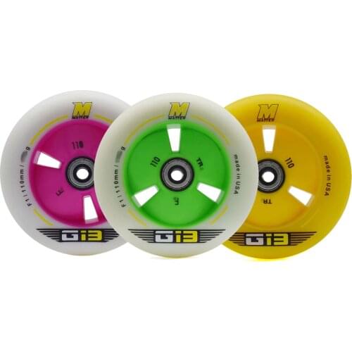 Super Worth 2 pieces 110mm inline speed skates wheel MATTER G13 speed skating wheels F1 green yellow pink tyre BSB high bearing