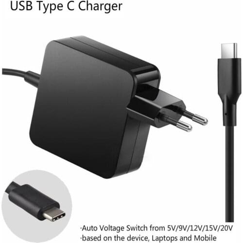 EU/US 65W 45W 20V 2.25A USB Type C AC Laptop Power Adapter Charger For Asus ZenBook 3 UX390 UX390U UX390UA UX370 UX370U UX370UA