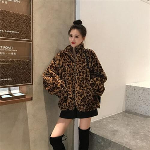 Woman clothes winter coat leopard print padded coat winter clothes women