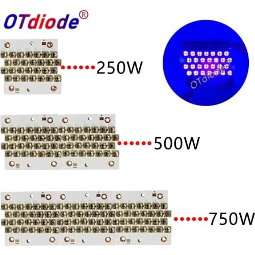 1pcs 250W 500W 1000W 2000W UV 395nm 405nm High Power Purple COB LED Copper PCB for uv light,Flatbed Printer,uv glue curing light
