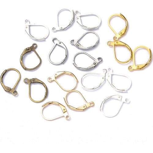6 Colors Copper Rose Gold French Earring Hooks Ear Clasps Settings Ear Wires For DIY Jewelry Making Findings Accessories 10pcs