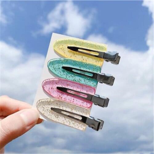 2/3/4Pcs No Bend Seamless Hair Clips Side Bangs Fix Fringe Barrette Makeup Washing Face Accessories Women Girls Styling Hairpins