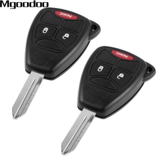 2Pcs Auto Replacement 2+1 3 Button Smart Car Key Shell Remote Key Fob Case Cover OHT692713AA For Chrysler Dodge Jeep Uncut Blade