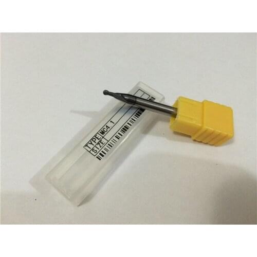 2pcs/lot R1.0mm*CEL4mm*SHK4mm, Two spiral flutes ball bits,55HRC cnc router bits /end mills