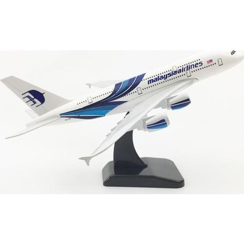 20cm Aircraft Airbus Malaysia Airlines A380 Alloy Plane Model Toys Children Kids Gift for Collection