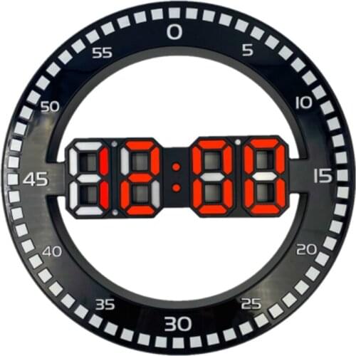 3D LED Wall Clock LED Display Electronics Modern Design Digital Table Alarm Nightlight for Living Room Decoration