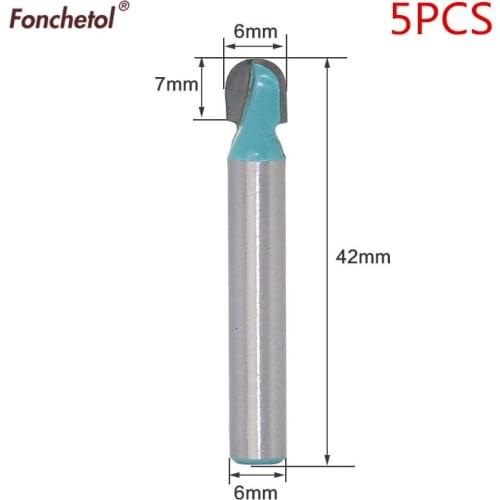 6mm*6mm-5pcs,Freeshipping,CNC Tungsten steel round bottom bit,machine tool,solid Carbide end mill,woodworking insert router bit