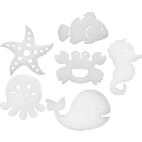 6 Pieces Floating Spa Cartoon Oil Absorbing Hot Tub Scum Absorber Remover for Swimming Pool Reusable