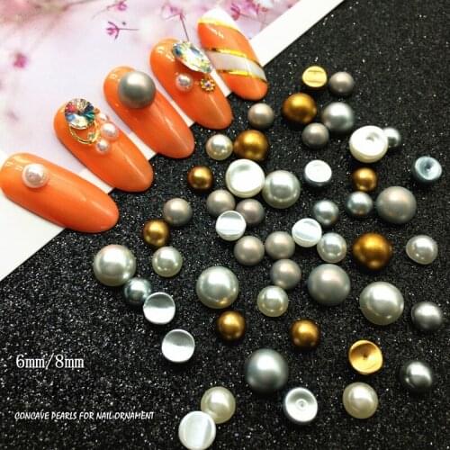 Acrylic Half Round White Ivory Imitation Pearl Loose Beads Jewelry Crafts Grament Clothes Headwear Shoes Bags Hats accessories