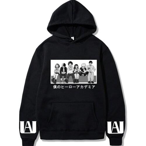 Anime Boku No Hero Academia Printed Long Sleeve Harajuku Hoodies Sweatshirt for Men