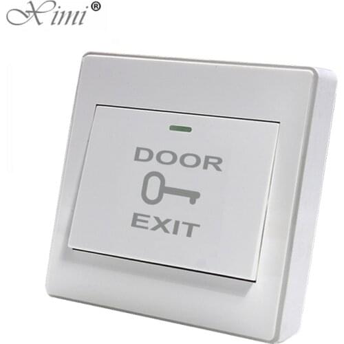 Free Shipping Plastic Exit Button Exit Switch For Door Access Control System Door Push Exit Door Release Switch With Back Box