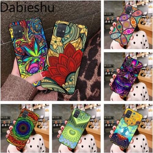 Psychadelic art Soft black Phone Case For Samsung Galaxy A21S A01 A11 A31 A81 A10 A20 A30 A40 A50 A70 A80 A71 A51