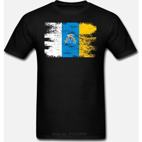 Men t shirt Canary Islands Shirt Gift Country Flag Patriotic Travel Africa Light tshirts
