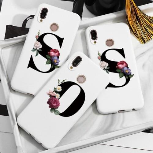 Letter Phone Case For Huawei Honor 10 20 9 Lite 10i 201 8X Nova 6 SE 5 4 3 3i 3e 4e Y6 Y7 Pro Y9 2019 Y5 Prime 2018 Cover Etui