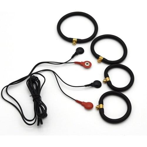 Electro Shock Penis Rings Accessory Cock Rings Medical Sex Toys Silicone Electric Stimulator Penis Enlarger Rings For Men