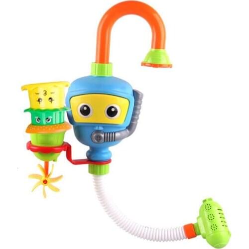 FBIL-Baby Bath Toy Bathtub Toy Diver Game Pool Water Toys Windmill with 3 Stackable and Nesting Cups Submarines and Spout