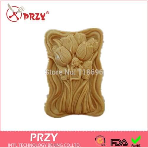 Soap Mold Cake Decoration Mold Manual Soap Mold The Candle Mould /flower Silicon Aroma Stone Moulds Girl Silicone Rubber PRZY