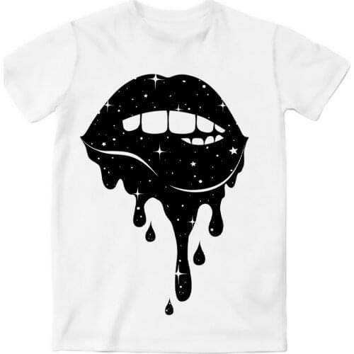 REAL American US SIZE Galaxy Lips Sublimation Printing Plus Size 3XL 4XL 5XL 6XL Top T-Shirt