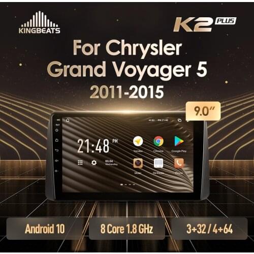 KingBeats Android 10 Octa-Core head unit HU 4G in Dash Car Radio Multimedia Video Player Navigation GPS For Chrysler Grand Voyager 5 2011 - 2015 no dvd 2 din Double Din Android Car Stereo 2din