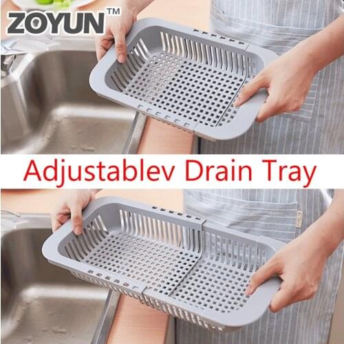 Kitchen Plastic Dish Drainer Tray Large Sink extend Drying Rack Storage Organizer adjustable Kitchenware Cutlery Drip Plate