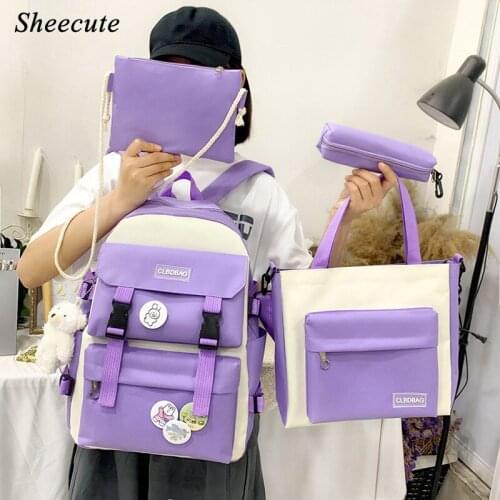 Cute Student School Bags for Teenage Girls Backpacks Lightweight Large-capacity Travel Bags Child Laptop Backpacks Kids Bookbag