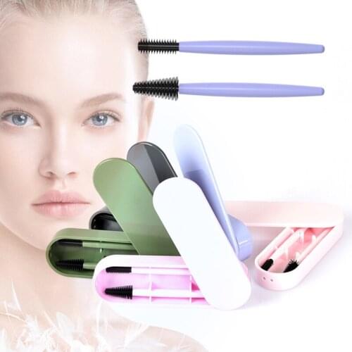CURSAVELA Top Quality Eyelash Makeup Brush Set Silica Gel Reusable Beauty Brushes Convenient Mascara Lashes Grafting Tools