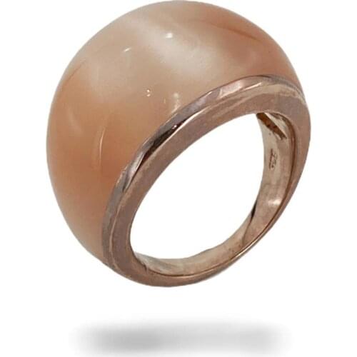 Top Quality Custom Design Cat Eye Stone 925 Sterling Silver Ring