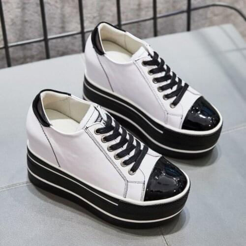 OLOMM 2019 spring new womens thick-soled platform shoes increased 12CM comfortable wear casual womens shoes LL-104