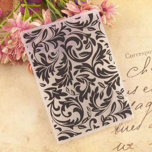 Background leaf Decoration Plastic Embossing Folder For Scrapbook DIY Album Card Tool Plastic Template 0429